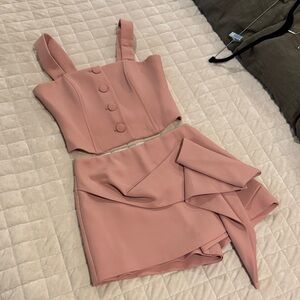Zara Blush Pink Skirt Set